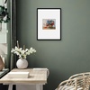 image:imageAmericanflat 18x24 Poster Frame  Matted to 8x10  Slim Molding  Black  Polished plexiglass front hangs vertical or horizontal sawtooth hangers included secure turntab backingBlack