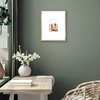 image:imageAmericanflat 18x24 Poster Frame  Matted to 8x10  Slim Molding  Black  Polished plexiglass front hangs vertical or horizontal sawtooth hangers included secure turntab backingGold