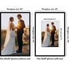 image:imageAmericanflat 18x24 Poster Frame  Matted to 8x10  Slim Molding  Black  Polished plexiglass front hangs vertical or horizontal sawtooth hangers included secure turntab backingBlack