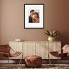 image:imageAmericanflat 18x24 Poster Frame  Matted to 8x10  Slim Molding  Black  Polished plexiglass front hangs vertical or horizontal sawtooth hangers included secure turntab backingBlack