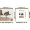 image:imageAmericanflat 18x24 Poster Frame  Matted to 8x10  Slim Molding  Black  Polished plexiglass front hangs vertical or horizontal sawtooth hangers included secure turntab backingGold