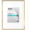 image:imageAmericanflat 18x24 Poster Frame  Matted to 8x10  Slim Molding  Black  Polished plexiglass front hangs vertical or horizontal sawtooth hangers included secure turntab backingGold