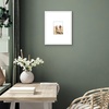 image:imageAmericanflat 18x24 Poster Frame  Matted to 8x10  Slim Molding  Black  Polished plexiglass front hangs vertical or horizontal sawtooth hangers included secure turntab backingWhite