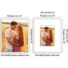 image:imageAmericanflat 18x24 Poster Frame  Matted to 8x10  Slim Molding  Black  Polished plexiglass front hangs vertical or horizontal sawtooth hangers included secure turntab backingWhite