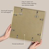 image:imageAmericanflat 18x24 Poster Frame  Matted to 8x10  Slim Molding  Black  Polished plexiglass front hangs vertical or horizontal sawtooth hangers included secure turntab backingGold