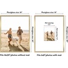 image:imageAmericanflat 18x24 Poster Frame  Matted to 8x10  Slim Molding  Black  Polished plexiglass front hangs vertical or horizontal sawtooth hangers included secure turntab backingGold