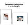 image:imageAmericanflat 18x24 Poster Frame  Matted to 8x10  Slim Molding  Black  Polished plexiglass front hangs vertical or horizontal sawtooth hangers included secure turntab backingSilver