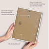 image:imageAmericanflat 18x24 Poster Frame  Matted to 8x10  Slim Molding  Black  Polished plexiglass front hangs vertical or horizontal sawtooth hangers included secure turntab backingWhite