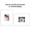 image:imageAmericanflat 18x24 Poster Frame  Matted to 8x10  Slim Molding  Black  Polished plexiglass front hangs vertical or horizontal sawtooth hangers included secure turntab backingWhite
