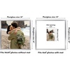 image:imageAmericanflat 18x24 Poster Frame  Matted to 8x10  Slim Molding  Black  Polished plexiglass front hangs vertical or horizontal sawtooth hangers included secure turntab backingSilver