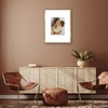 image:imageAmericanflat 18x24 Poster Frame  Matted to 8x10  Slim Molding  Black  Polished plexiglass front hangs vertical or horizontal sawtooth hangers included secure turntab backingGold