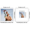 image:imageAmericanflat 18x24 Poster Frame  Matted to 8x10  Slim Molding  Black  Polished plexiglass front hangs vertical or horizontal sawtooth hangers included secure turntab backingWhite
