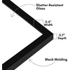 image:imageAmericanflat 18x24 Poster Frame  Matted to 8x10  Slim Molding  Black  Polished plexiglass front hangs vertical or horizontal sawtooth hangers included secure turntab backingBlack