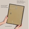 image:imageAmericanflat 18x24 Poster Frame  Matted to 8x10  Slim Molding  Black  Polished plexiglass front hangs vertical or horizontal sawtooth hangers included secure turntab backingBlack
