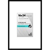 image:imageAmericanflat 18x24 Poster Frame  Matted to 8x10  Slim Molding  Black  Polished plexiglass front hangs vertical or horizontal sawtooth hangers included secure turntab backingBlack