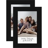 image:imageAmericanflat 4x6 Picture Frame  Set of 2  Use as 2x3 Frame with Mat for InstantPrint Photos  Black Mini Picture Frames for Tabletop and Wall Display with ShatterResistant GlassBlack