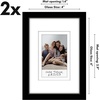 image:imageAmericanflat 4x6 Picture Frame  Set of 2  Use as 2x3 Frame with Mat for InstantPrint Photos  Black Mini Picture Frames for Tabletop and Wall Display with ShatterResistant GlassBlack