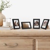 image:imageAmericanflat 4x6 Picture Frame  Set of 2  Use as 2x3 Frame with Mat for InstantPrint Photos  Black Mini Picture Frames for Tabletop and Wall Display with ShatterResistant GlassBlack