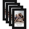 image:imageAmericanflat 4x6 Picture Frame  Set of 2  Use as 2x3 Frame with Mat for InstantPrint Photos  Black Mini Picture Frames for Tabletop and Wall Display with ShatterResistant GlassBlack