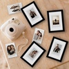image:imageAmericanflat 4x6 Picture Frame  Set of 2  Use as 2x3 Frame with Mat for InstantPrint Photos  Black Mini Picture Frames for Tabletop and Wall Display with ShatterResistant GlassBlack