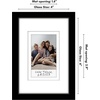 image:imageAmericanflat 4x6 Picture Frame  Set of 2  Use as 2x3 Frame with Mat for InstantPrint Photos  Black Mini Picture Frames for Tabletop and Wall Display with ShatterResistant GlassBlack