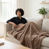 image:imageAmericanflat 50x60 Double Sided Faux Fur Throw Blanket  Soft and Breathable Throw Blanket for Couch Bed Chair  Gray Faux Fur Blankets Perfect for Home Bedroom or Outdoor UseTaupe