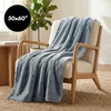 image:imageAmericanflat 50x60 Double Sided Faux Fur Throw Blanket  Soft and Breathable Throw Blanket for Couch Bed Chair  Gray Faux Fur Blankets Perfect for Home Bedroom or Outdoor UseGray