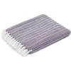 image:imageAmericanflat 50x60 Double Sided Faux Fur Throw Blanket  Soft and Breathable Throw Blanket for Couch Bed Chair  Gray Faux Fur Blankets Perfect for Home Bedroom or Outdoor UseZaina Eggplant and White Herringbone