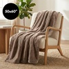 image:imageAmericanflat 50x60 Double Sided Faux Fur Throw Blanket  Soft and Breathable Throw Blanket for Couch Bed Chair  Gray Faux Fur Blankets Perfect for Home Bedroom or Outdoor UseTaupe