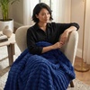 image:imageAmericanflat 50x60 Faux Fur Throw Blanket  Soft and Breathable Throw Blanket for Couch Bed Chair  Green Faux Fur Blankets Perfect for Home Bedroom or Outdoor UseBlue