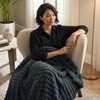 image:imageAmericanflat 50x60 Faux Fur Throw Blanket  Soft and Breathable Throw Blanket for Couch Bed Chair  Green Faux Fur Blankets Perfect for Home Bedroom or Outdoor UseDark Gray