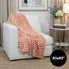image:imageAmericanflat 50x60 Faux Fur Throw Blanket  Soft and Breathable Throw Blanket for Couch Bed Chair  Green Faux Fur Blankets Perfect for Home Bedroom or Outdoor UsePink