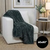 image:imageAmericanflat 50x60 Faux Fur Throw Blanket  Soft and Breathable Throw Blanket for Couch Bed Chair  Green Faux Fur Blankets Perfect for Home Bedroom or Outdoor UseDark Gray