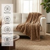 image:imageAmericanflat 50x60 Faux Fur Throw Blanket  Soft and Breathable Throw Blanket for Couch Bed Chair  Green Faux Fur Blankets Perfect for Home Bedroom or Outdoor UseBrown