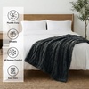 image:imageAmericanflat 50x60 Rouched Faux Fur Throw Blanket  Soft and Breathable Throw Blanket for Couch Bed Chair  White Faux Fur Blankets Perfect for Home Bedroom or Outdoor UseGray