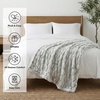 image:imageAmericanflat 50x60 Rouched Faux Fur Throw Blanket  Soft and Breathable Throw Blanket for Couch Bed Chair  White Faux Fur Blankets Perfect for Home Bedroom or Outdoor UseGray  White   Beige