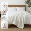 image:imageAmericanflat 50x60 Rouched Faux Fur Throw Blanket  Soft and Breathable Throw Blanket for Couch Bed Chair  White Faux Fur Blankets Perfect for Home Bedroom or Outdoor UseWhite