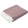 image:imageAmericanflat 50x60 Rouched Faux Fur Throw Blanket  Soft and Breathable Throw Blanket for Couch Bed Chair  White Faux Fur Blankets Perfect for Home Bedroom or Outdoor UseOmala Maroon and White Mini Diamond