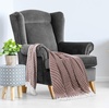 image:imageAmericanflat 50x60 Rouched Faux Fur Throw Blanket  Soft and Breathable Throw Blanket for Couch Bed Chair  White Faux Fur Blankets Perfect for Home Bedroom or Outdoor UseOmala Maroon and White Mini Diamond