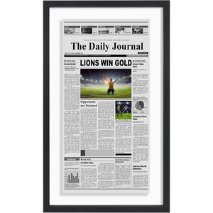 image:imageAmericanflat 15x26 Floating Picture Frame  Engineered Wood  Black  Photo floats between crystalclear glass Polished plexiglass front hangs vertical or horizontal sawtooth hangers includedNewspaper Frame