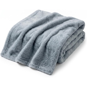 image:imageAmericanflat 50x60 Double Sided Faux Fur Throw Blanket  Soft and Breathable Throw Blanket for Couch Bed Chair  Gray Faux Fur Blankets Perfect for Home Bedroom or Outdoor UseGray
