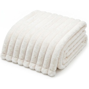 image:imageAmericanflat 50x60 Faux Fur Throw Blanket  Soft and Breathable Throw Blanket for Couch Bed Chair  Green Faux Fur Blankets Perfect for Home Bedroom or Outdoor UseWhite