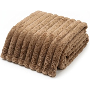 image:imageAmericanflat 50x60 Faux Fur Throw Blanket  Soft and Breathable Throw Blanket for Couch Bed Chair  Green Faux Fur Blankets Perfect for Home Bedroom or Outdoor UseBrown