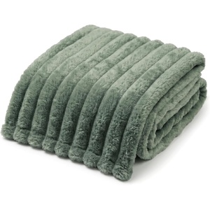 image:imageAmericanflat 50x60 Faux Fur Throw Blanket  Soft and Breathable Throw Blanket for Couch Bed Chair  Green Faux Fur Blankets Perfect for Home Bedroom or Outdoor UseGreen