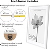 image:imageAmericanflat 10x10 Deep Picture Frame  Matted to 8x8  Black  Shatterresistant glass wall or tabletop display with included easel sawtooth hangers includedWhite