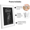 image:imageAmericanflat 10x10 Deep Picture Frame  Matted to 8x8  Black  Shatterresistant glass wall or tabletop display with included easel sawtooth hangers includedWhite