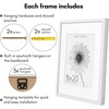 image:imageAmericanflat 10x10 Deep Picture Frame  Matted to 8x8  Black  Shatterresistant glass wall or tabletop display with included easel sawtooth hangers includedWhite