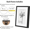 image:imageAmericanflat 10x10 Deep Picture Frame  Matted to 8x8  Black  Shatterresistant glass wall or tabletop display with included easel sawtooth hangers includedBlack