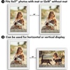 image:imageAmericanflat 10x10 Deep Picture Frame  Matted to 8x8  Black  Shatterresistant glass wall or tabletop display with included easel sawtooth hangers includedWhite