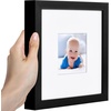 image:imageAmericanflat 10x10 Deep Picture Frame  Matted to 8x8  Black  Shatterresistant glass wall or tabletop display with included easel sawtooth hangers includedBlack